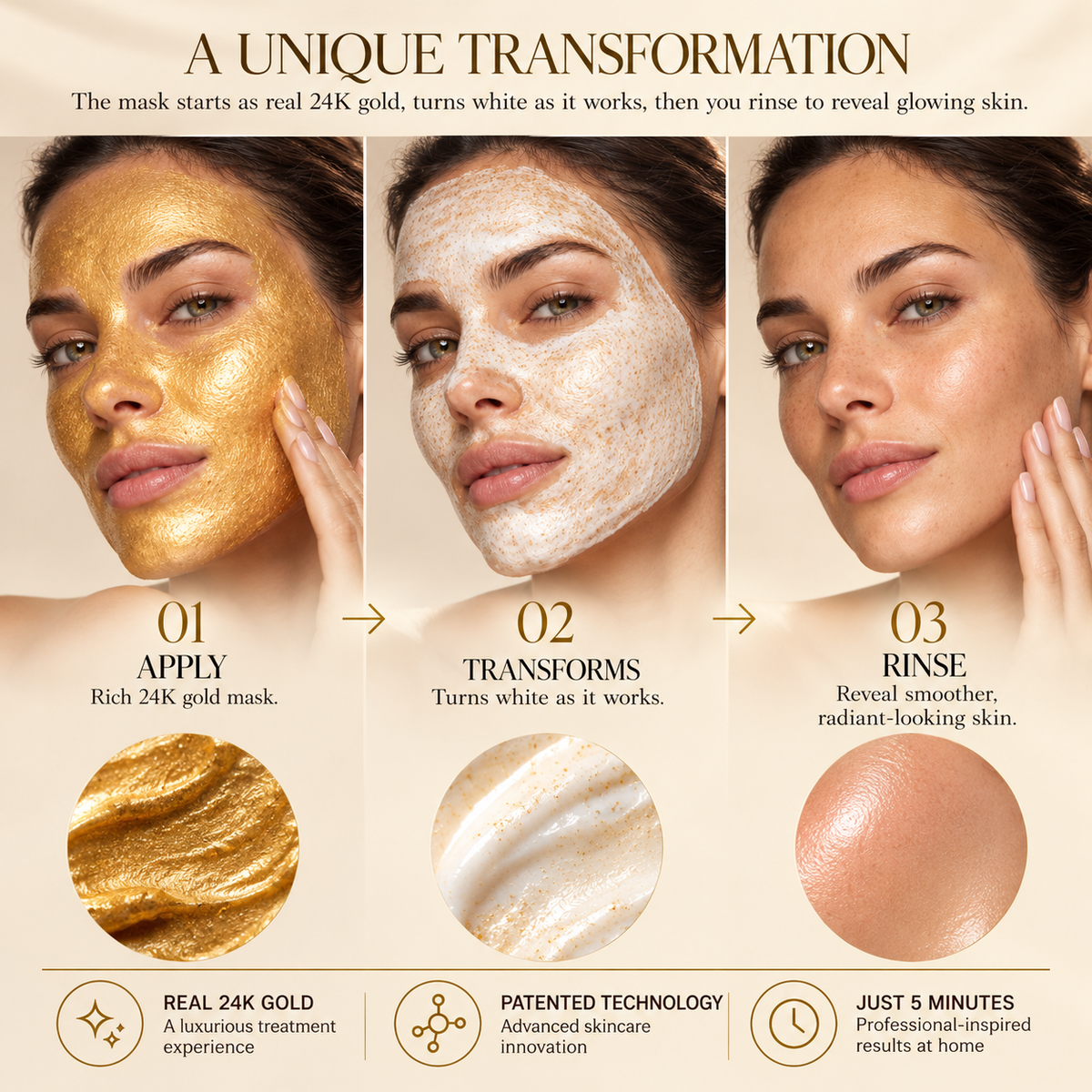 Leorex Booster - 24K Gold Anti-aging Mask (10 Sachets)